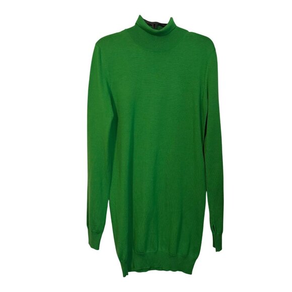 Stella McCartney Green Wool Long Sleeve Turtleneck Sweater Dress Size 8 Dress. - Picture 1 of 12
